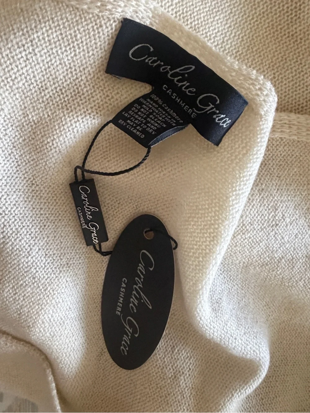 Caroline Grace Ivory Lightweight Knit Wrap Scarf